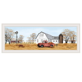 "Autumn on Farm" by Billy Jacobs, Ready to Hang Framed Print, White Frame B06785417