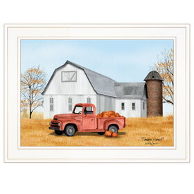 "Pumpkin Harvest" by Billy Jacobs, Ready to Hang Framed Print, White Frame B06785419