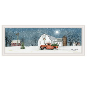 "Winter on The Farm" by Billy Jacobs, Ready to Hang Framed Print, White Frame B06785423