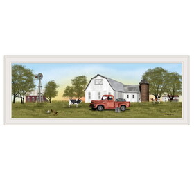 "Summer on the Farm" by Billy Jacobs, Ready to Hang Framed Print, White Frame B06785433