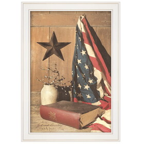 "God and Country" by Billy Jacobs, Ready to Hang Framed Print, White Frame B06785455