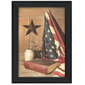 "God and Country" by Billy Jacobs, Printed Wall Art, Ready to Hang Framed Poster, Black Frame B06785456