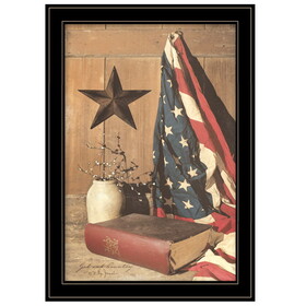 "God and Country" by Billy Jacobs, Ready to Hang Framed Print, Black Frame B06785457