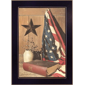 "God and Country" by Billy Jacobs, Printed Wall Art, Ready to Hang Framed Poster, Black Frame B06785458