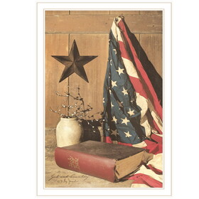 "God and Country" by Billy Jacobs, Ready to Hang Framed Print, White Frame B06785459