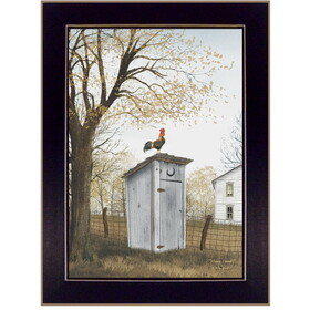 Trendy Decor 4U "Morning Commute (Outhouse)" Framed Wall Art, Modern Home Decor Framed Print for Living Room, Bedroom & Farmhouse Wall Decoration by Billy Jacobs B06785470