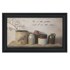Trendy Decor 4U "He is the Potter" Framed Wall Art, Modern Home Decor Framed Print for Living Room, Bedroom & Farmhouse Wall Decoration by Billy Jacobs B06785497