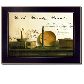 "Faith, Family and Friends" by Billy Jacobs, Printed Wall Art, Ready to Hang Framed Poster, Black Frame B06785500