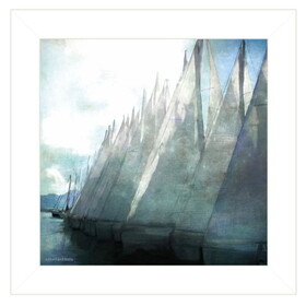 "Sailboat Marina I" by Bluebird Barn Group, Ready to Hang Framed Print, White Frame B06785502