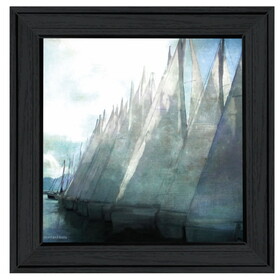 "Sailboat Marina I" by Bluebird Barn Group, Ready to Hang Framed Print, Black Frame B06785504