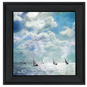 "Sailing White Waters" by Bluebird Barn Group, Ready to Hang Framed Print, Black Frame B06785507