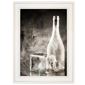 "Moody Gray Glassware" Still Life by Bluebird Barn, Ready to Hang Framed Print, White Frame B06785516