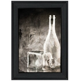 "Moody Gray Glassware Still Life" by Bluebird Barn, Ready to Hang Framed Print, Black Frame B06785517