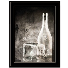 "Moody Gray Glassware Still Life" by Bluebird Barn, Ready to Hang Framed Print, Black Frame B06785518
