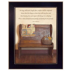 "Friends Become Family" by Susan Boyer, Printed Wall Art, Ready to Hang Framed Poster, Black Frame B06785523