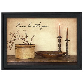 "Peace be with You" by Susan Boyer, Printed Wall Art, Ready to Hang Framed Poster, Black Frame B06785524