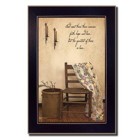 "These Three Remain" by Susan Boyer, Printed Wall Art, Ready to Hang Framed Poster, Black Frame B06785525