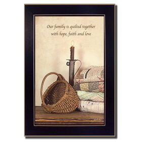"Quilted Together" by Susan Boyer, Printed Wall Art, Ready to Hang Framed Poster, Black Frame B06785528