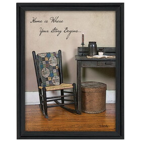 "Home Story" by Susan Boyer, Printed Wall Art, Ready to Hang Framed Poster, Black Frame B06785529