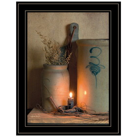"No. 3 Bee Sting" on a crock by Susan Boyer, Ready to Hang Framed Print, Black Frame B06785545