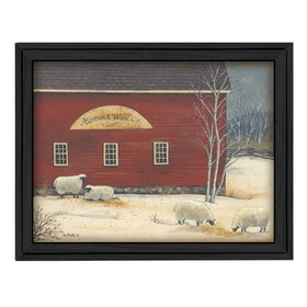 "Hartwick Wool Co" by Pam Britton, Printed Wall Art, Ready to Hang Framed Poster, Black Frame B06785563