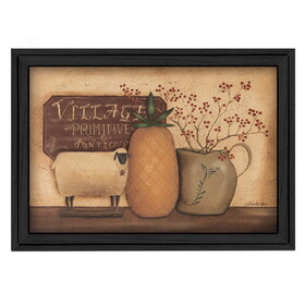 "Country Necessities" by Pam Britton, Printed Wall Art, Ready to Hang Framed Poster, Black Frame B06785570