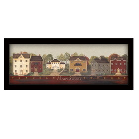"Main Street" by Pam Britton, Printed Wall Art, Ready to Hang Framed Poster, Black Frame B06785572