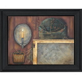 Tin Sconce by Pam Britton, Printed Wall Art, Ready to Hang Framed Poster, Black Frame B06785574