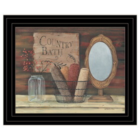 "Country Bath" by Pam Britton, Ready to Hang Framed Print, Black Frame B06785593