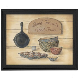 "Good Friends" by Pam Britton, Printed Wall Art, Ready to Hang Framed Poster, Black Frame B06785611