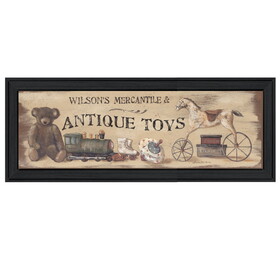 "Antique Toys" by Pam Britton, Printed Wall Art, Ready to Hang Framed Poster, Black Frame B06785613
