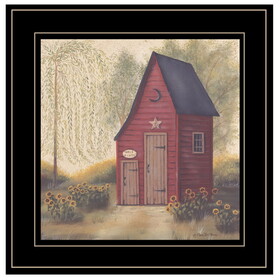 "Folk Art Outhouse II" by Pam Britton, Ready to Hang Framed Print, Black Frame B06785616