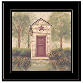 "Folk Art Outhouse III" by Pam Britton, Ready to Hang Framed Print, Black Frame B06785618