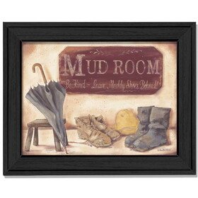 "Muddy Shoes" by Pam Britton, Printed Wall Art, Ready to Hang Framed Poster, Black Frame B06785619