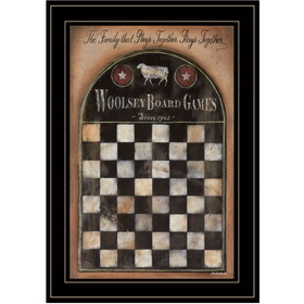 "Woolsey Board Game" by Pam Britton, Ready to Hang Framed Print, Black Frame B06785621
