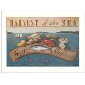 "Sea Harvest" by Pam Britton, Printed Wall Art, Ready to Hang Framed Poster, White Frame B06785626