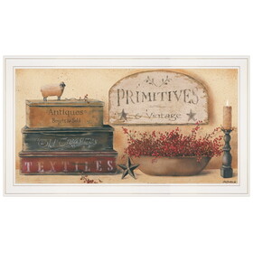 "Primitives & Vintage" by Pam Britton, Ready to Hang Framed Print, White Frame B06785627