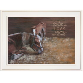 "A Mother Love (Horses)" by Pam Britton, Ready to Hang Framed Print, White Frame B06785629