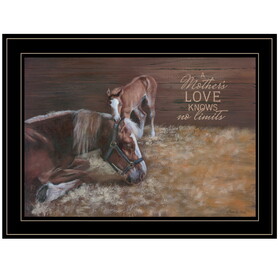 "A Mother Love (Horses)" by Pam Britton, Ready to Hang Framed Print, Black Frame B06785630