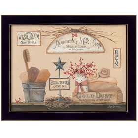 "Wash Room" by Pam Britton, Printed Wall Art, Ready to Hang Framed Poster, Black Frame B06785634