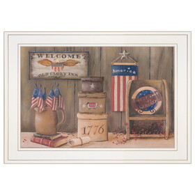 "Sweet Land of Liberty" by Pam Britton, Ready to Hang Framed Print, White Frame B06785635