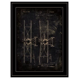"Airplane Patent I" by Cloverfield & Co, Ready to Hang Framed Print, Black Frame B06785649