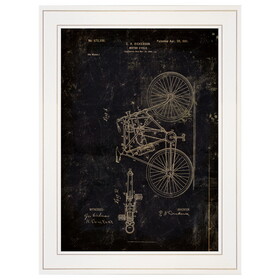 "Motor Bike Patent I" by Cloverfield & Co, Ready to Hang Framed Print, White Frame B06785654
