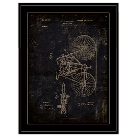 "Motor Bike Patent" by Cloverfield & Co, Ready to Hang Framed Print, Black Frame B06785655