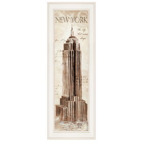 "New York Panel" by Cloverfield & Co, Ready to Hang Framed Print, White Frame B06785656