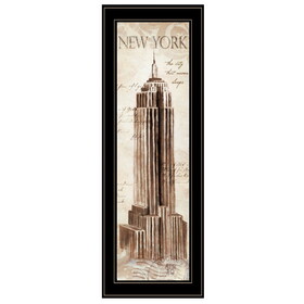 "New York Panel" by Cloverfield & Co, Ready to Hang Framed Print, Black Frame B06785657