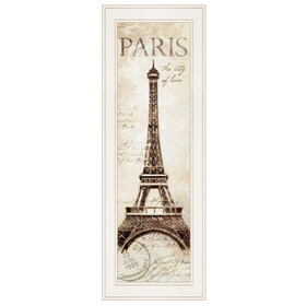 "Paris Panel" by Cloverfield & Co, Ready to Hang Framed Print, White Frame B06785658