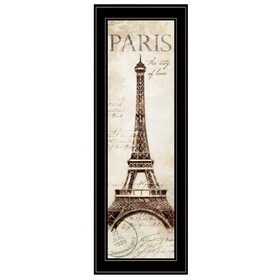"Paris Panel" by Cloverfield & Co, Ready to Hang Framed Print, Black Frame B06785659