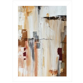 "Falling Blocks" by Cloverfield & Co, Ready to Hang Framed Print, White Frame B06785666