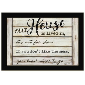 "Our House is Lived In" by Cindy Jacobs, Ready to Hang Framed Print, Black Frame B06785677